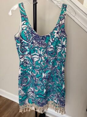 Lilly Pulitzer Dress with Fun Gold Tassels!